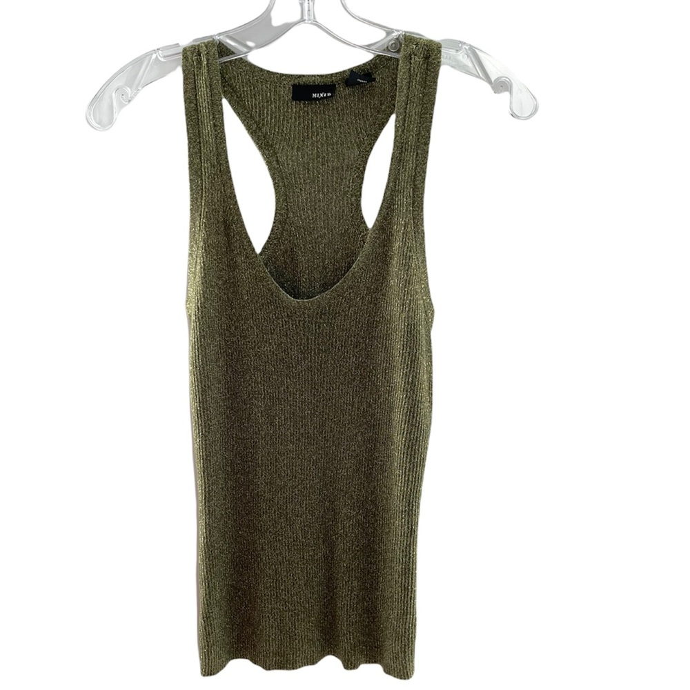 Mixit Girls Metallic Racer Back Holiday Tank Top Size Large